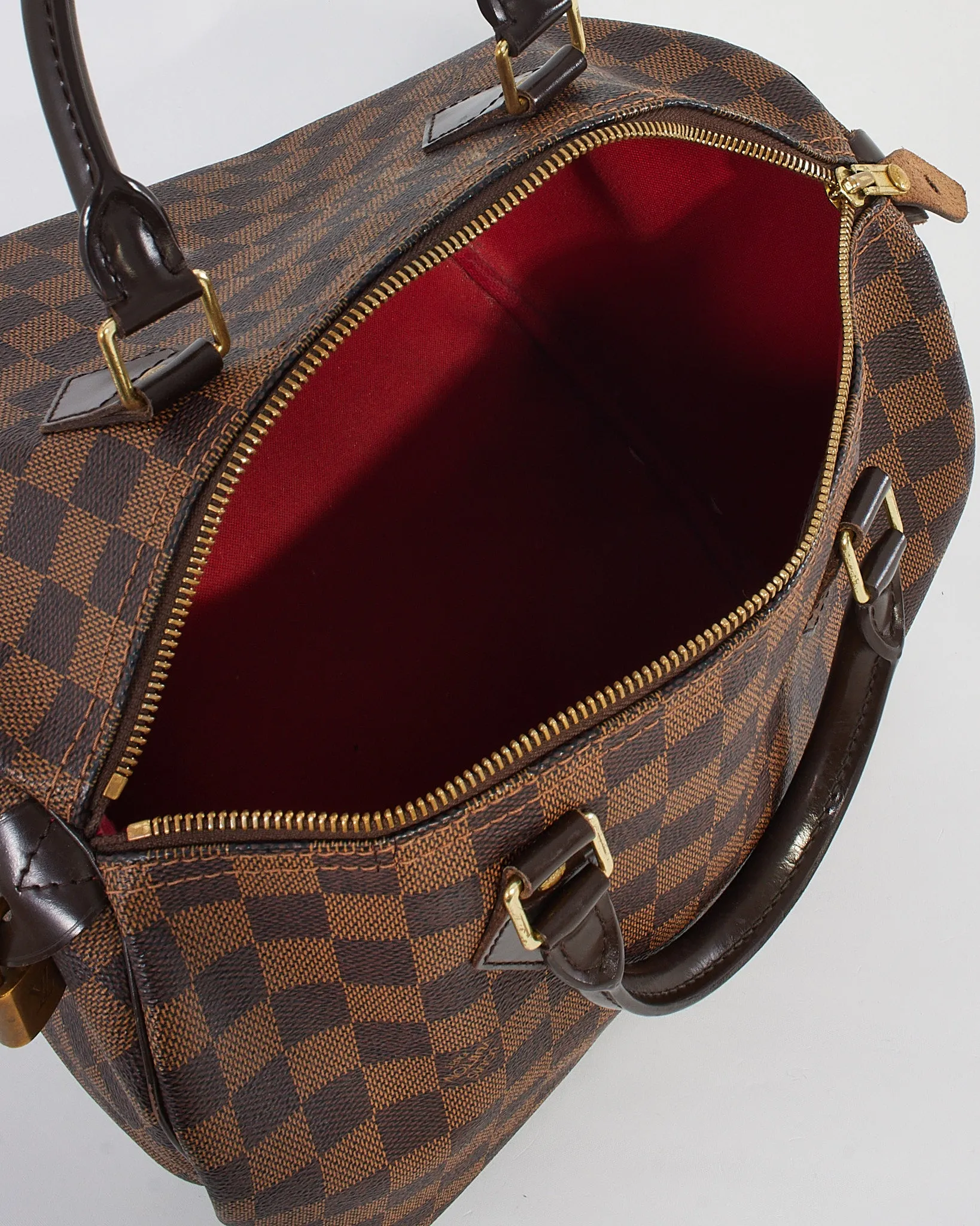 Louis Vuitton Damier Ebene Canvas Speedy 30 Bag