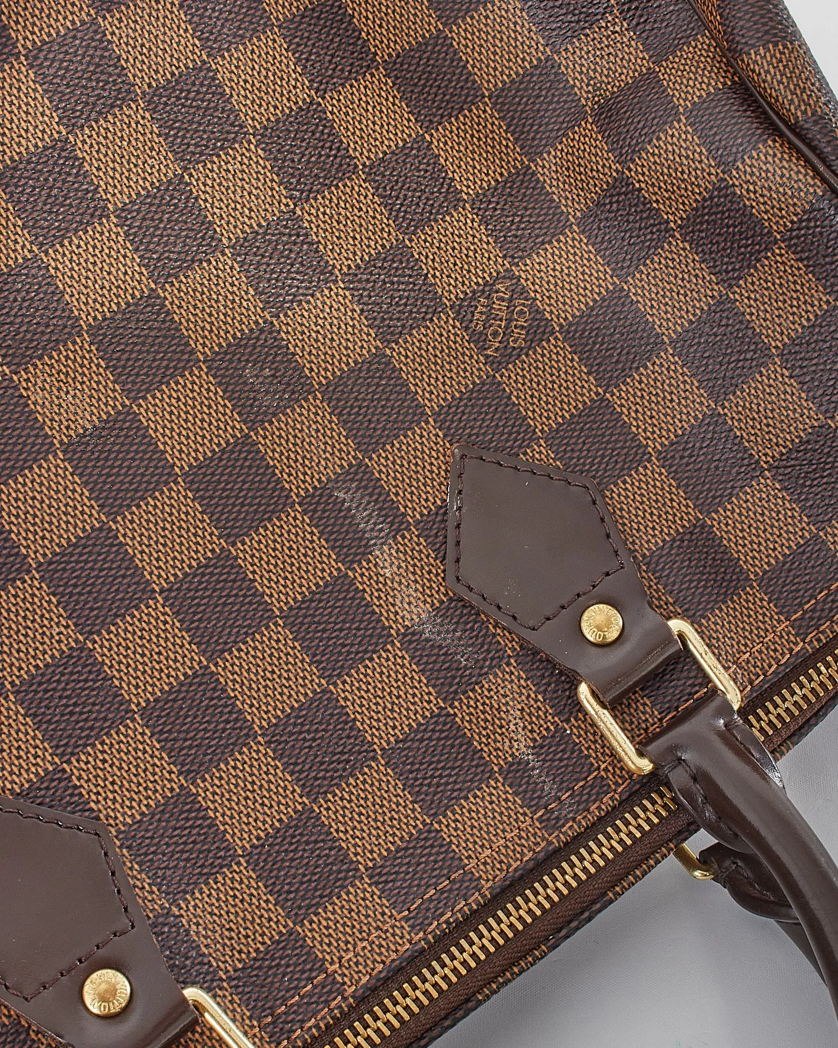 Louis Vuitton Damier Ebene Canvas Speedy 30 Bag