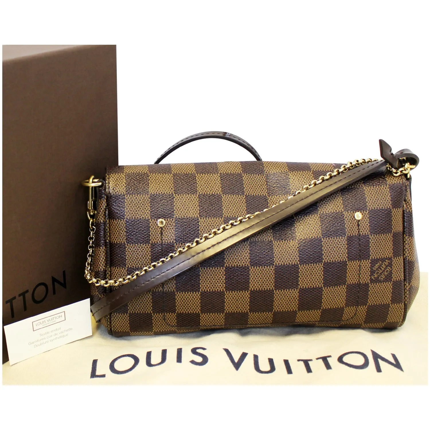 LOUIS VUITTON Favorite PM Damier Ebene Shoulder Crossbody Bag