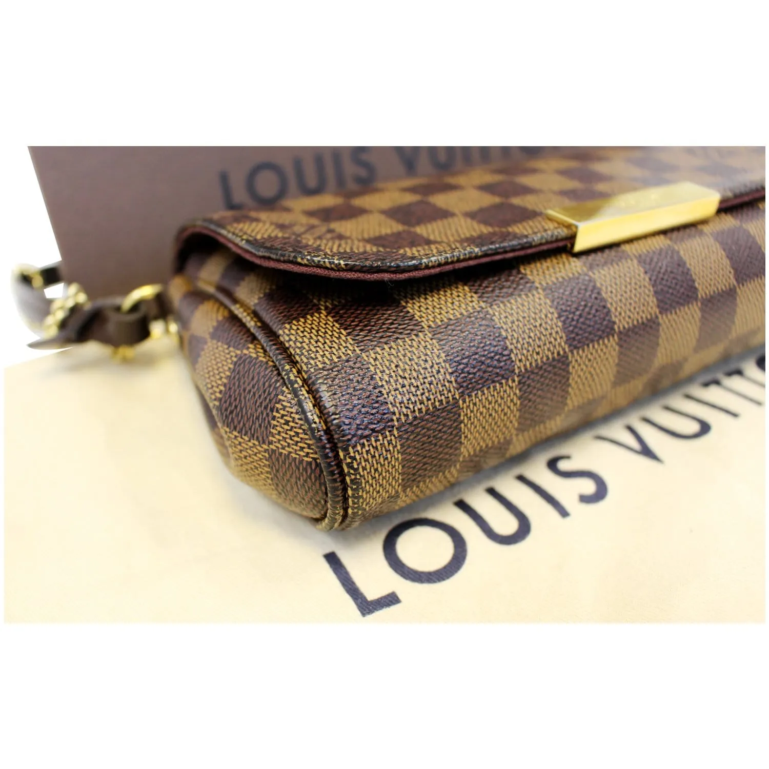 LOUIS VUITTON Favorite PM Damier Ebene Shoulder Crossbody Bag