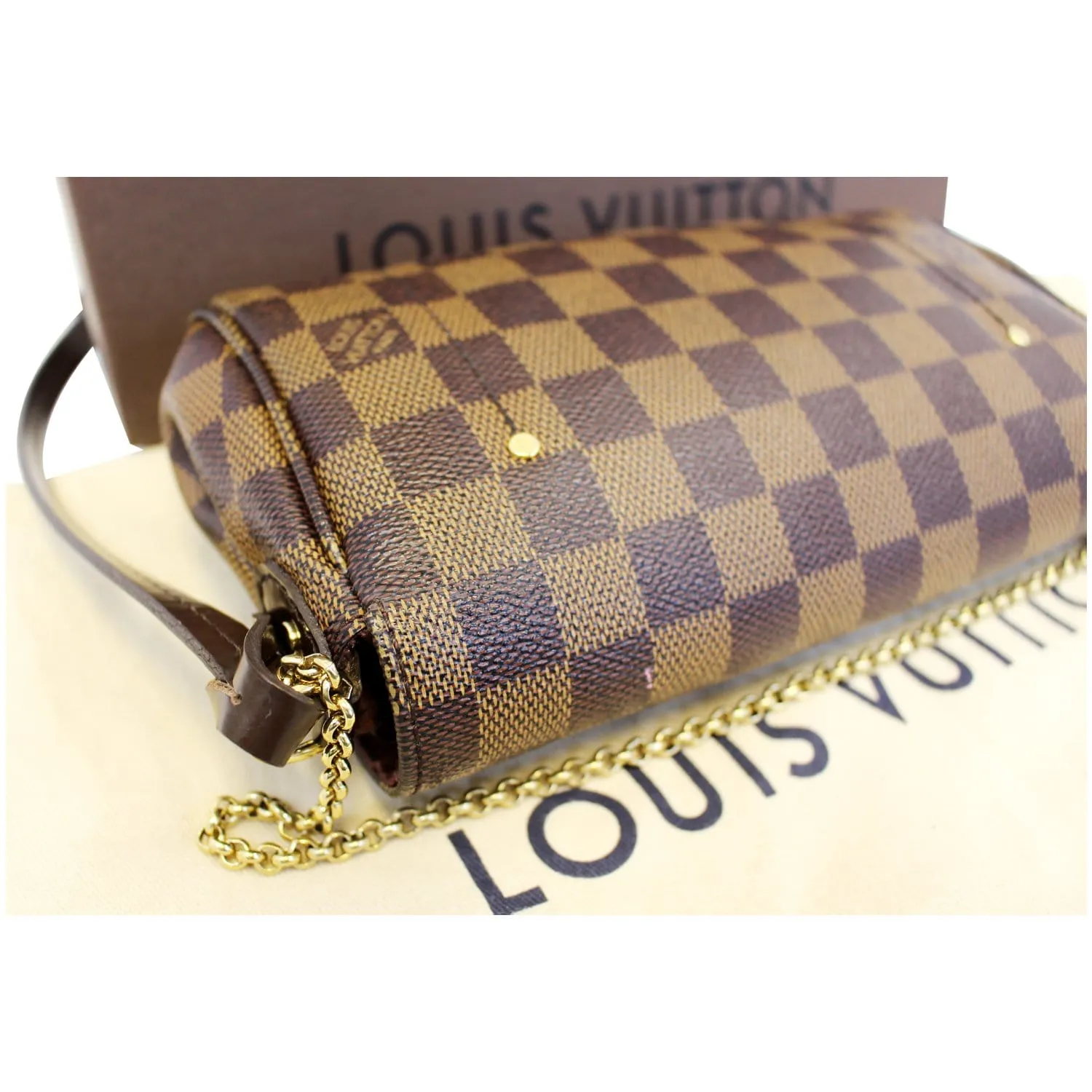 LOUIS VUITTON Favorite PM Damier Ebene Shoulder Crossbody Bag