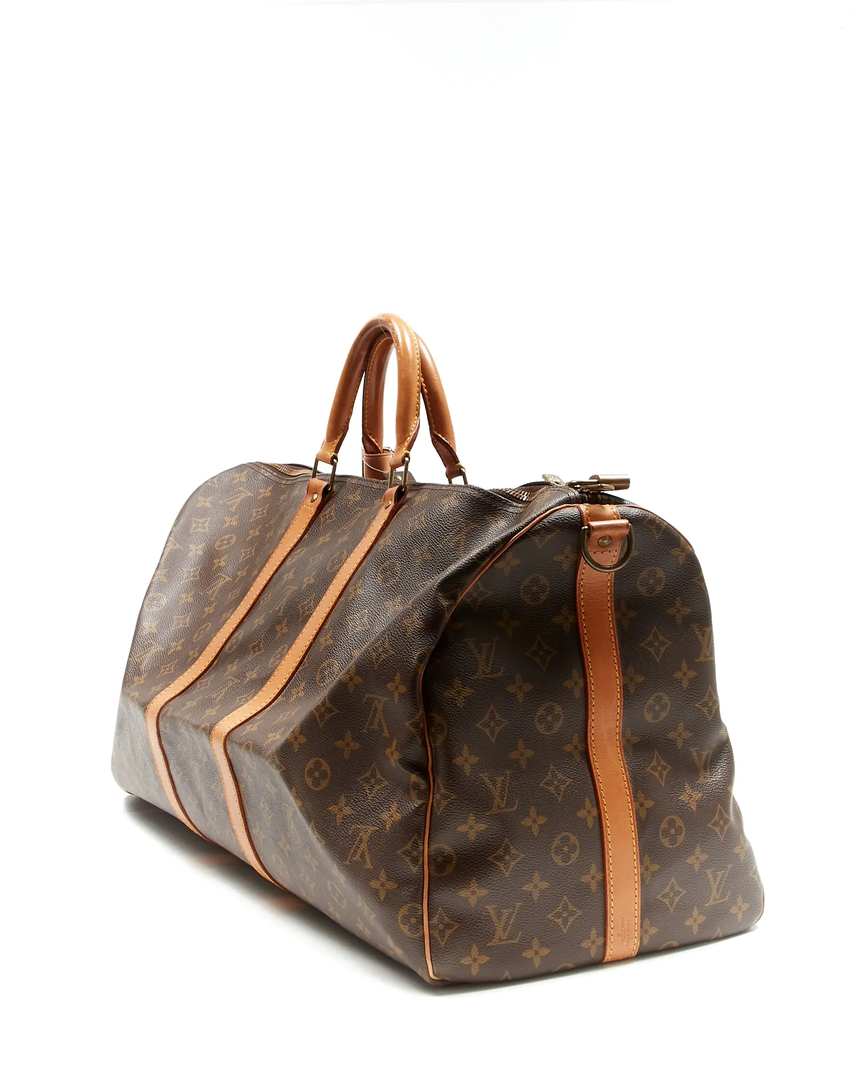 Louis Vuitton Monogram Canvas Keepall 55 Bandoulière Travel Bag