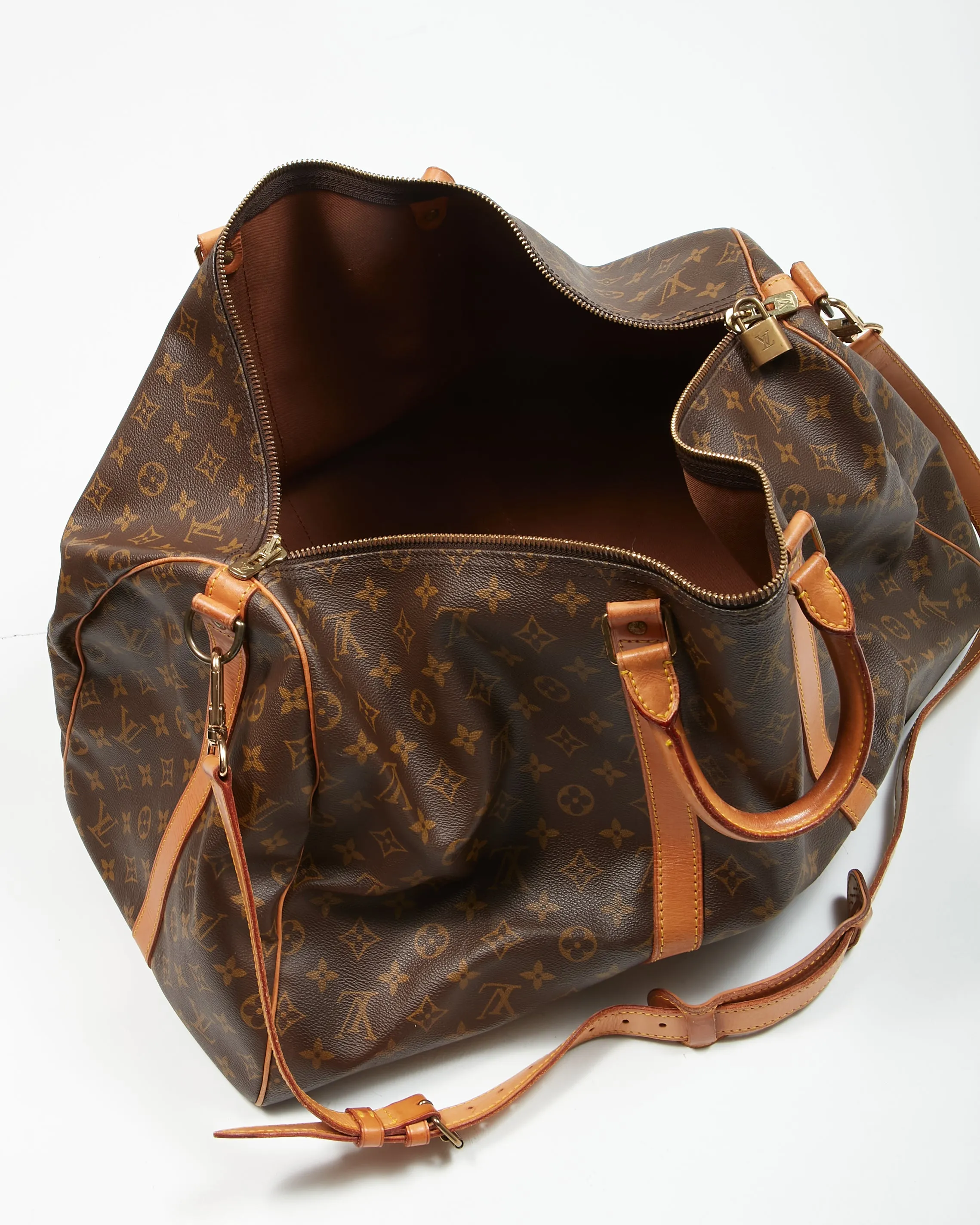 Louis Vuitton Monogram Canvas Keepall 55 Bandoulière Travel Bag