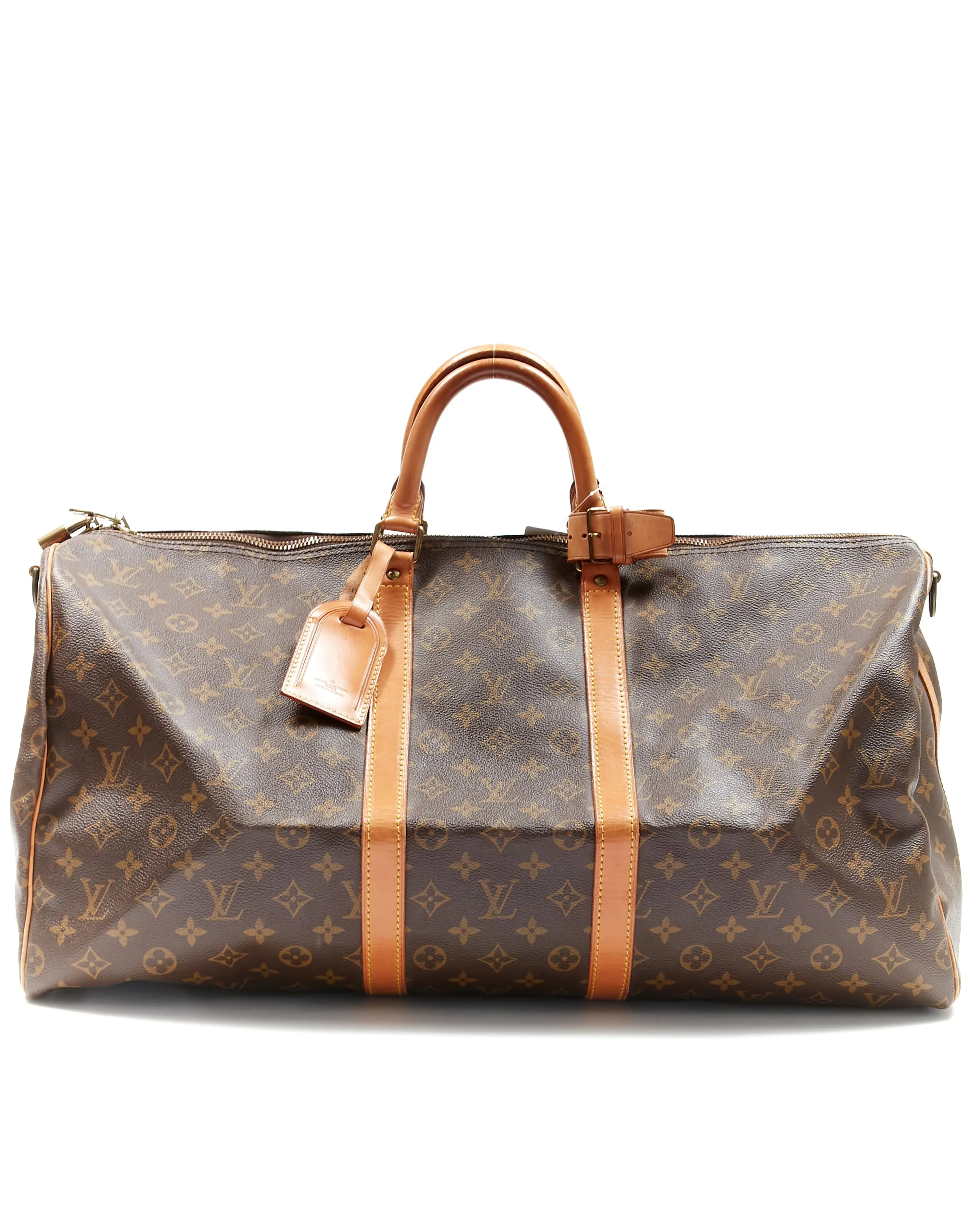 Louis Vuitton Monogram Canvas Keepall 55 Bandoulière Travel Bag