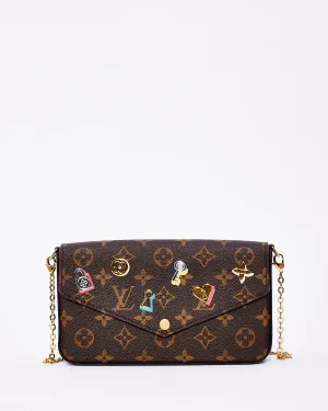 Louis Vuitton Monogram Canvas Love Lock Pochette Felicie Pochette Chain Bag