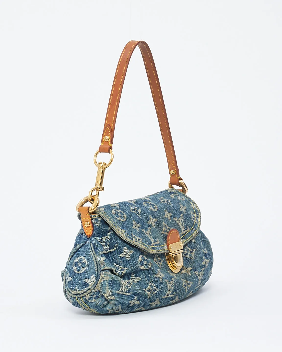 Louis Vuitton Monogram Denim Mini Pleaty Shoulder Bag