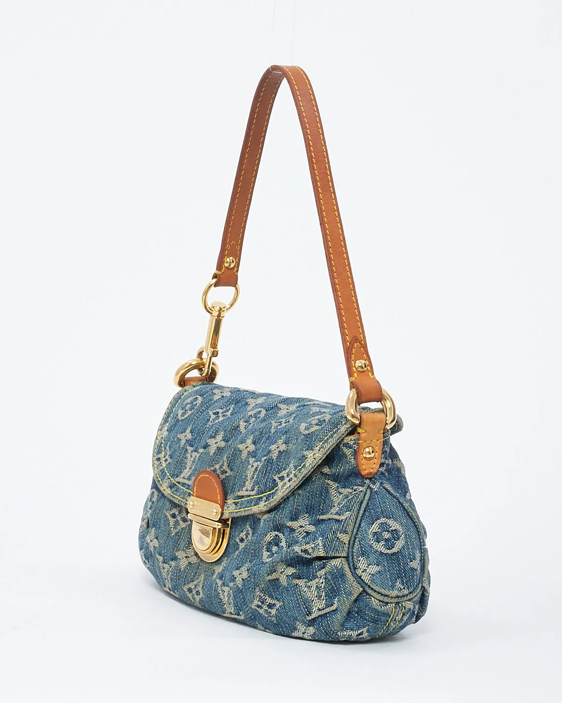 Louis Vuitton Monogram Denim Mini Pleaty Shoulder Bag