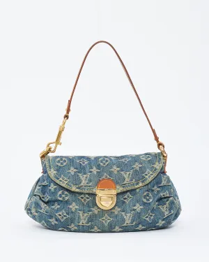 Louis Vuitton Monogram Denim Mini Pleaty Shoulder Bag