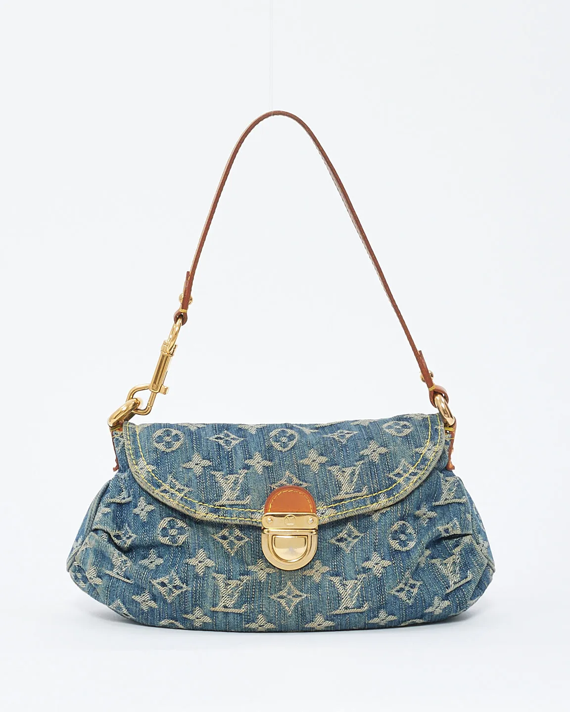 Louis Vuitton Monogram Denim Mini Pleaty Shoulder Bag