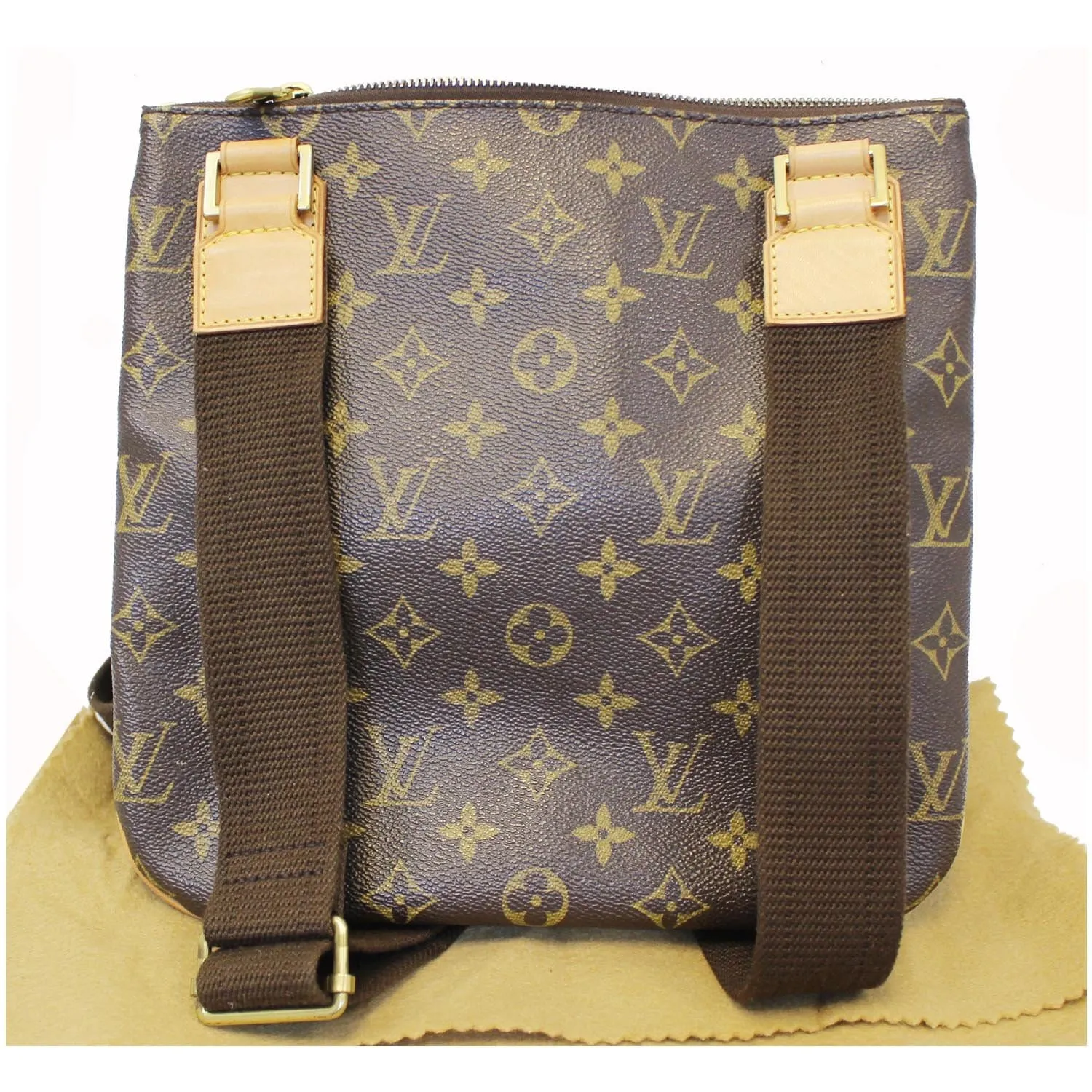 LOUIS VUITTON Pochette Bosphore Monogram Canvas Crossbody Bag Brown