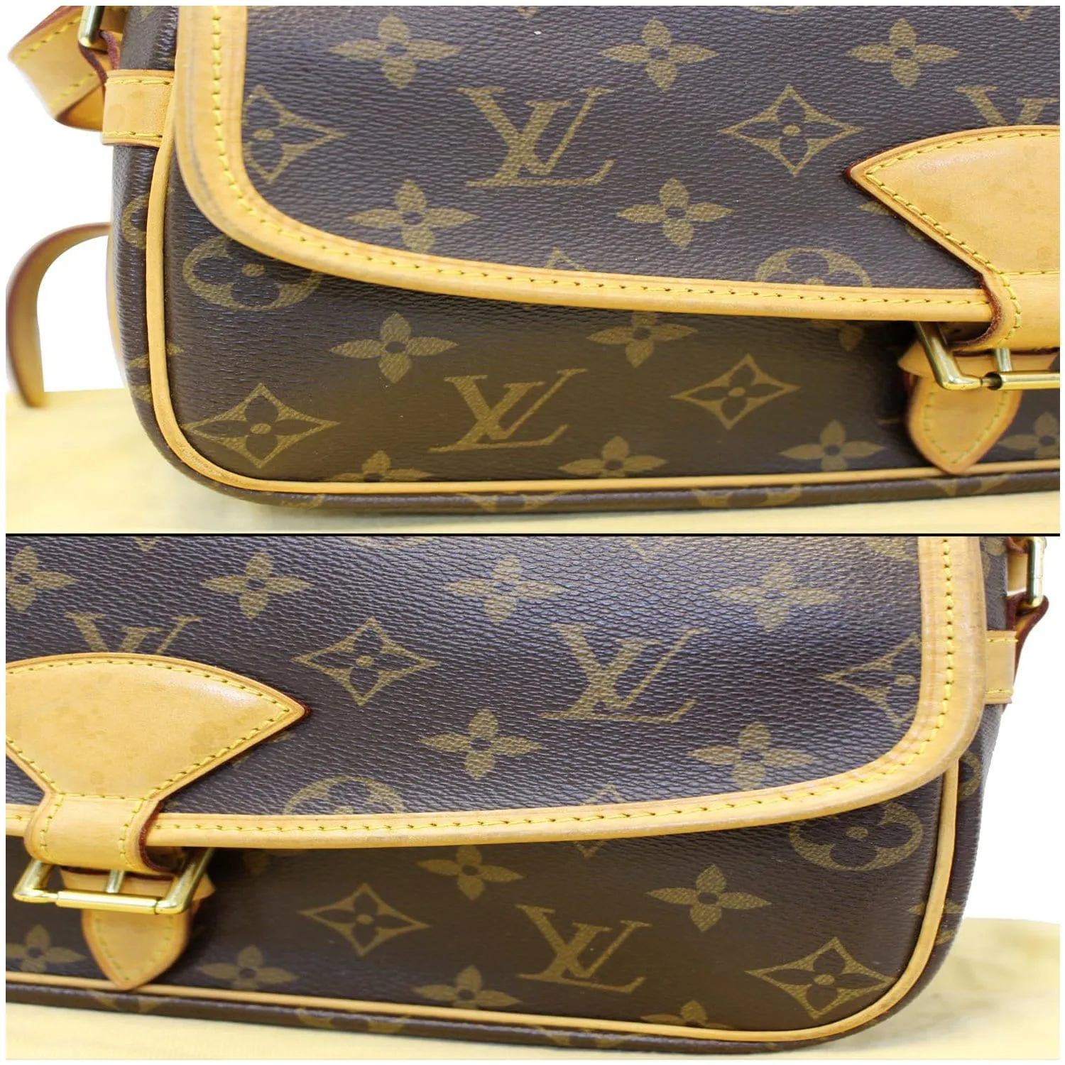 LOUIS VUITTON Sologne Monogram Canvas Shoulder Crossbody Bag Brown