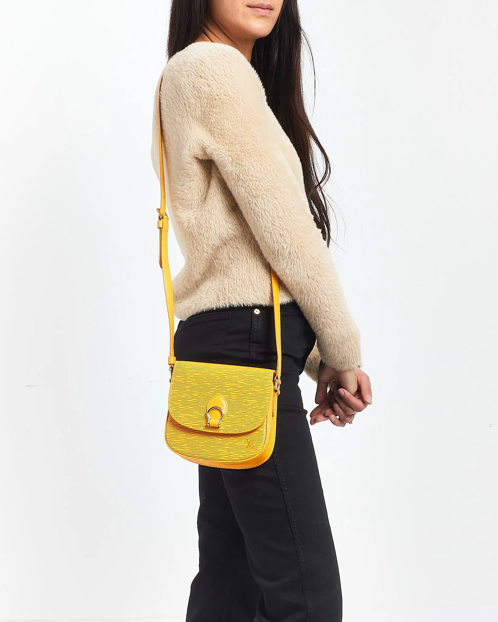 Louis Vuitton Yellow Epi Leather Saint Cloud PM Shoulder Bag