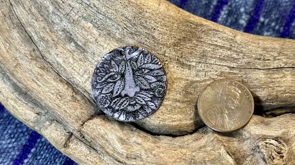 Luster Pendant by Allegory Gallery — Green Man - French Lilac