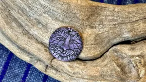 Luster Pendant by Allegory Gallery — Green Man - Phoenician Purple