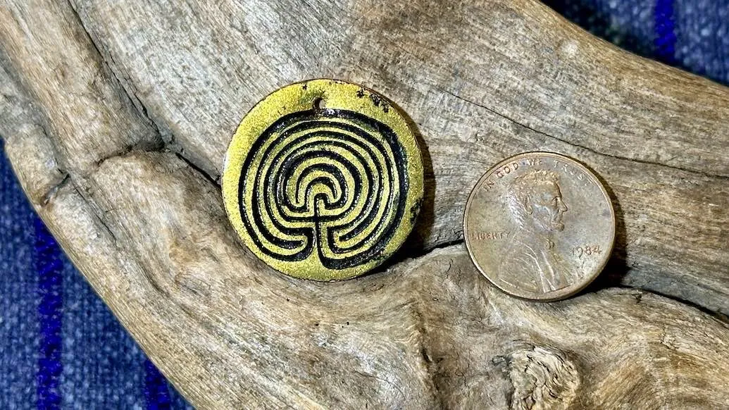 Luster Pendant by Allegory Gallery — Labyrinth - Inca Gold