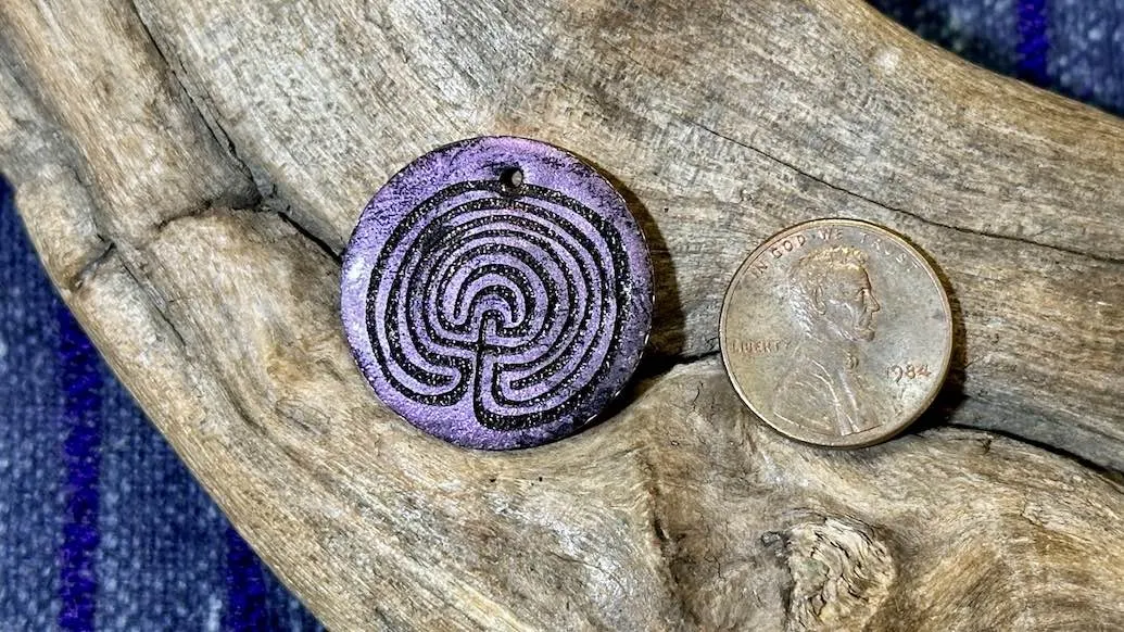 Luster Pendant by Allegory Gallery — Labyrinth - Phoenician Purple