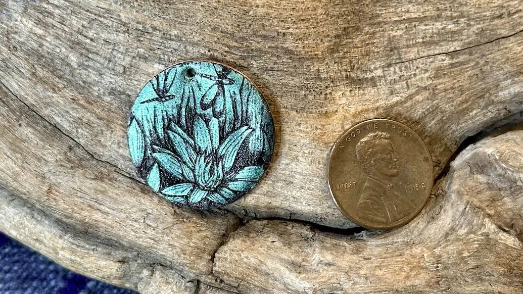 Luster Pendant by Allegory Gallery — Water Lilies - English Ivy