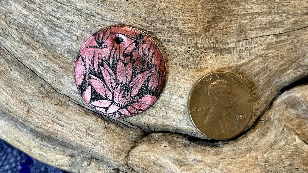 Luster Pendant by Allegory Gallery — Water Lilies - Venetian Red