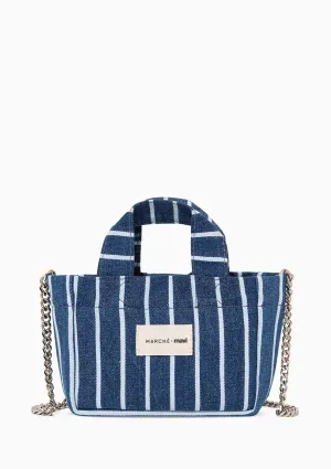 Marche X Mavi Chain Strap Striped Bag