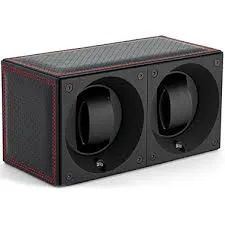 Masterbox Duo Black Toledo Leather Double Red Stitches