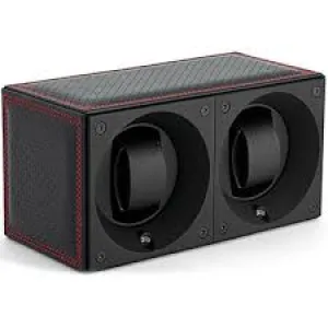 Masterbox Duo Black Toledo Leather Double Red Stitches