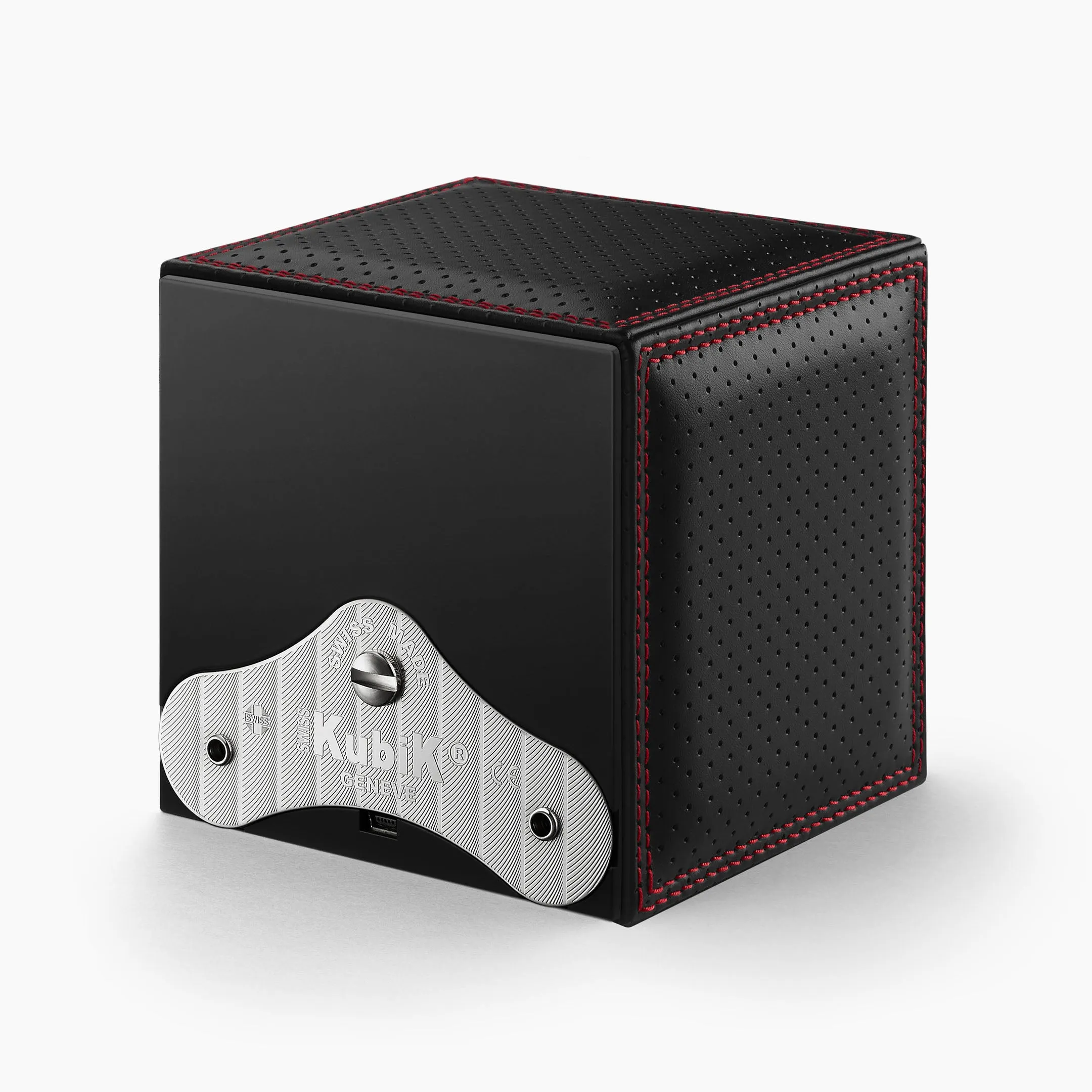 Masterbox Single Black Toledo Leather Double Red Stitches