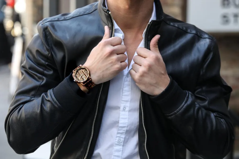 Men's Wood Watch Handmade Zebra Timepiece