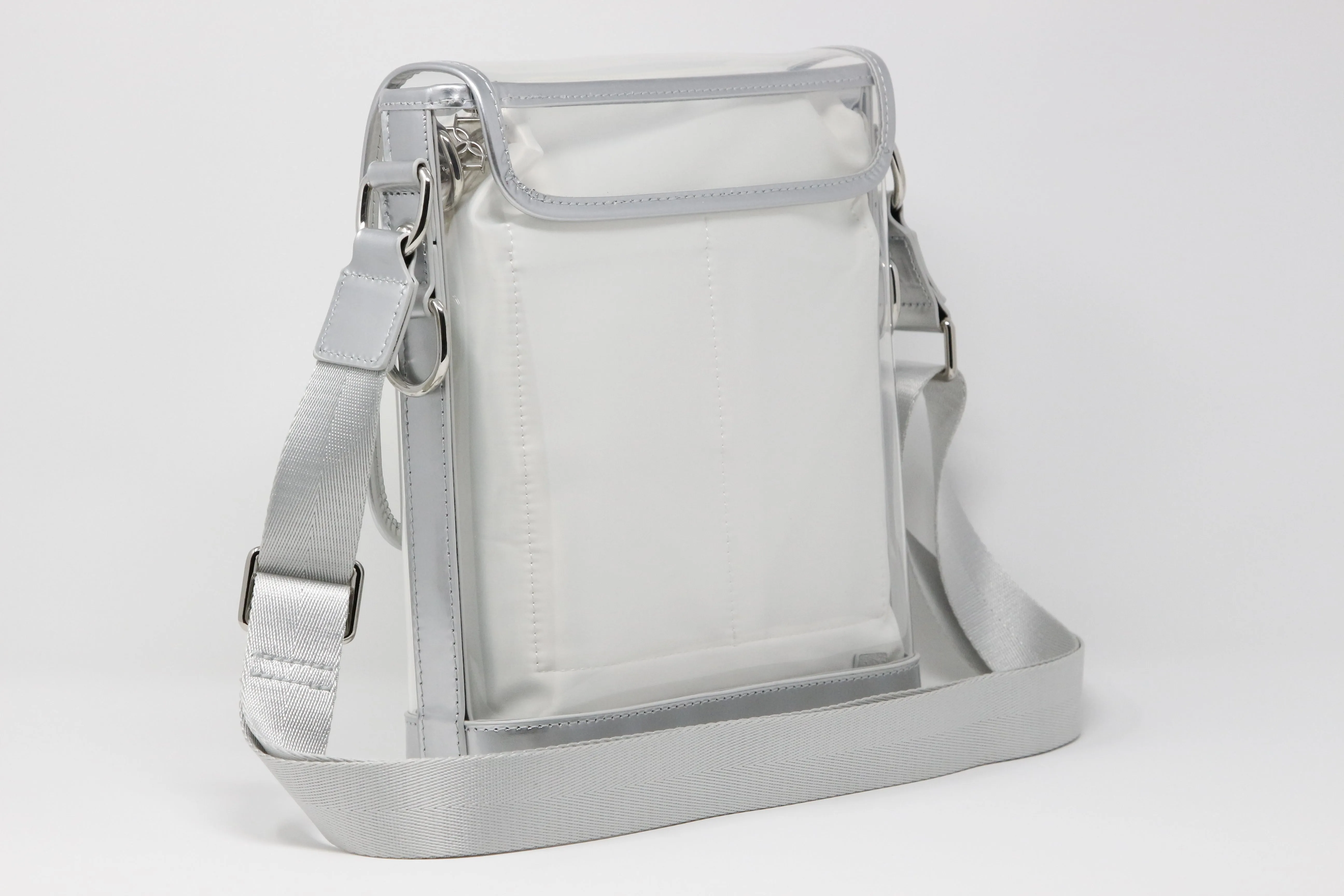 Messenger - Silver Holographic Patent Leather