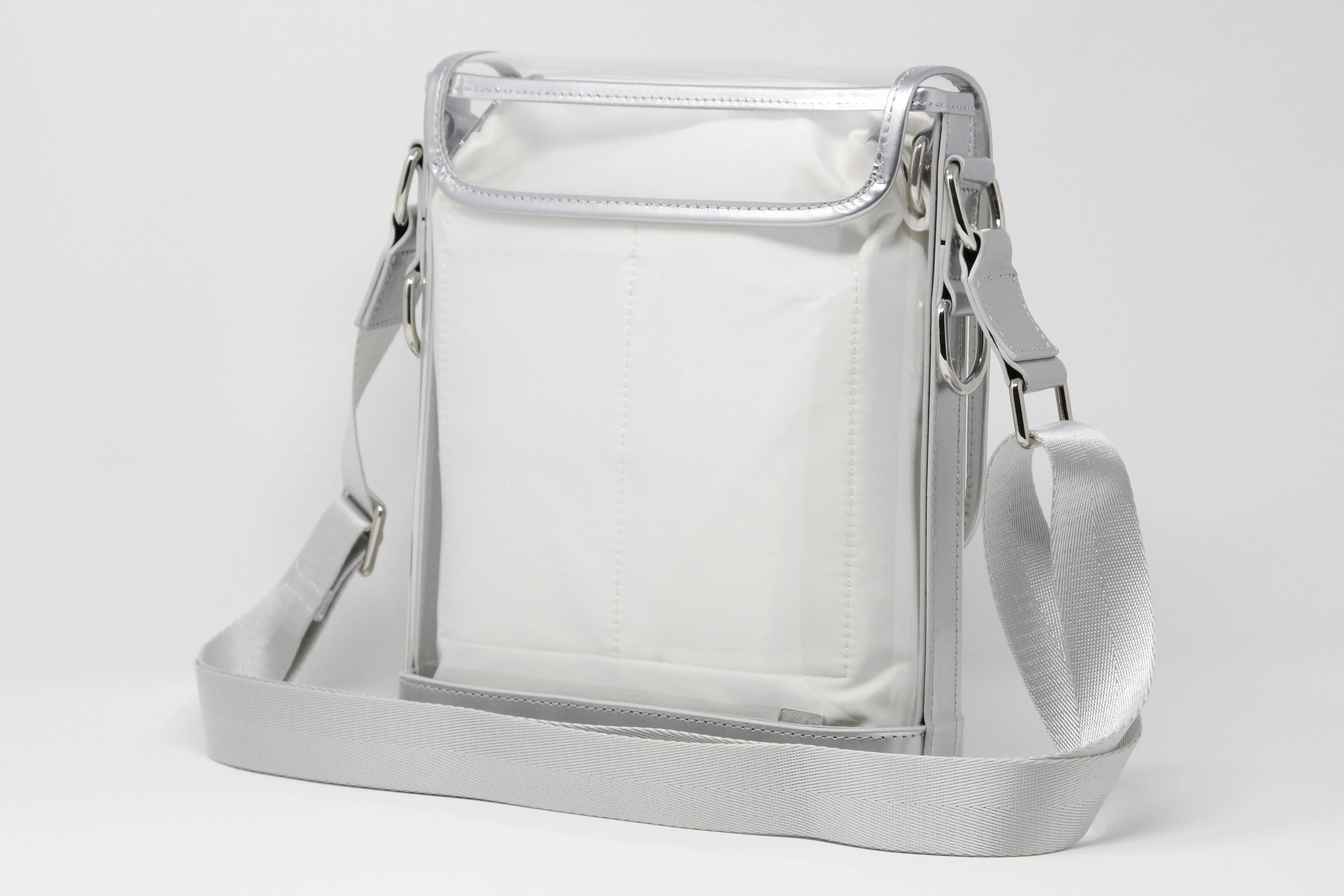 Messenger - Silver Holographic Patent Leather