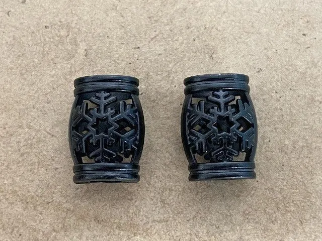 Metal cord end - Snowflake*