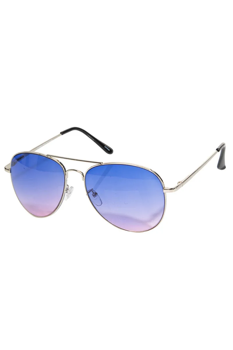Metal Frame Aviator Sunglasses