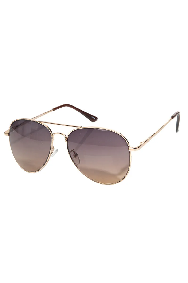 Metal Frame Aviator Sunglasses