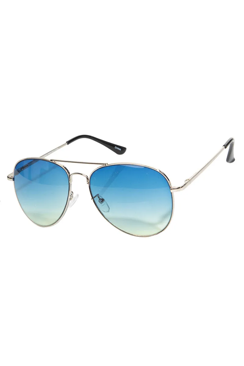 Metal Frame Aviator Sunglasses