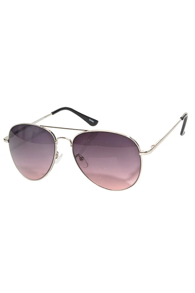 Metal Frame Aviator Sunglasses