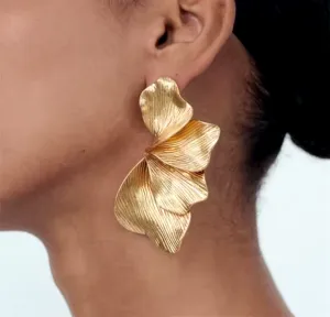 Metal Leaf Earrings