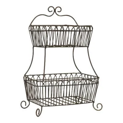 Metal Two Tiered Basket