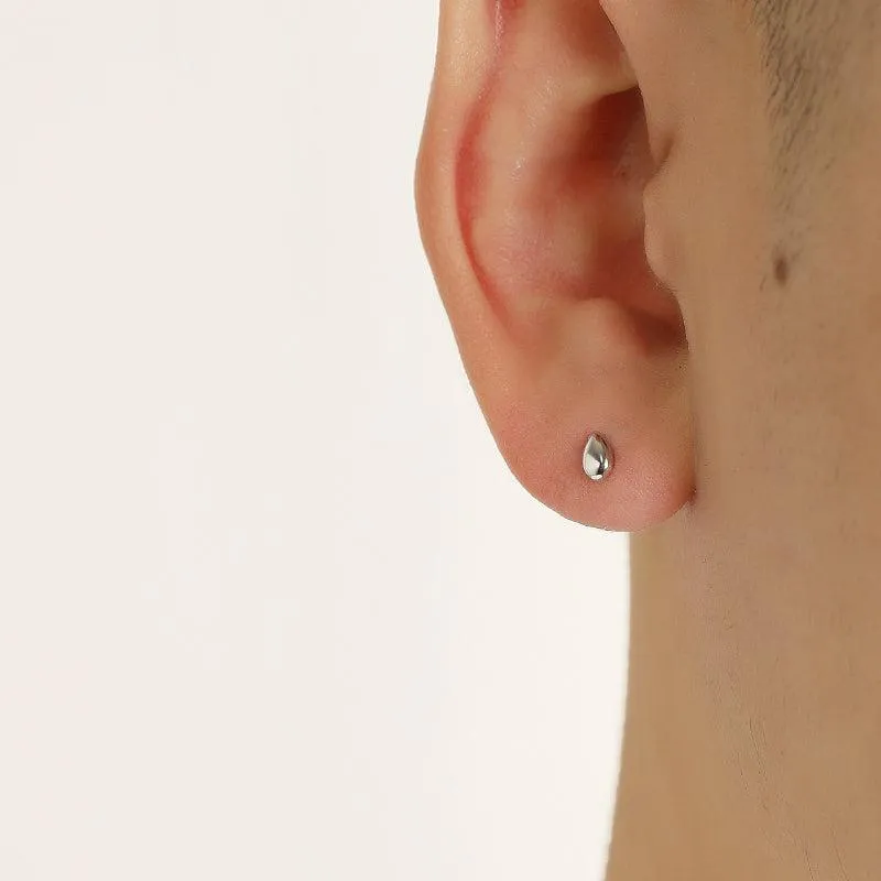Metal Water Drop Stud Earrings