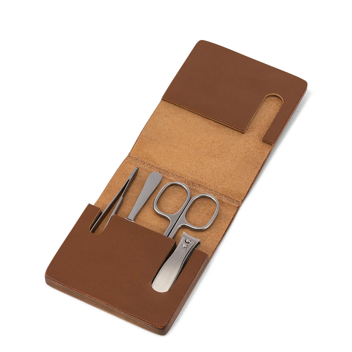 MÜHLE Travel Manicure Set in Cowhide Case