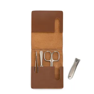 MÜHLE Travel Manicure Set in Cowhide Case