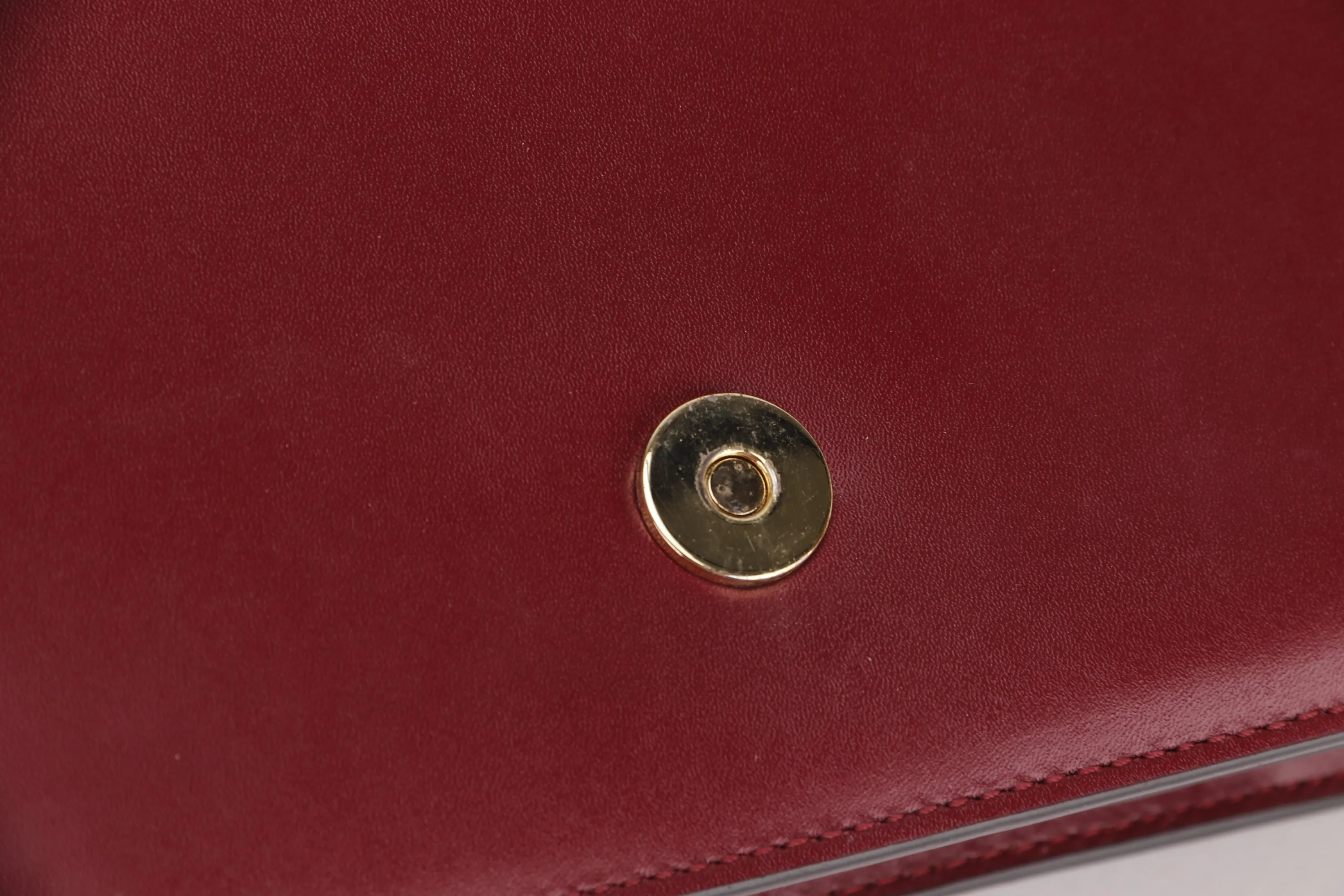 MICHAEL KORS SHOULDER BAG MAROON CALFSKIN GOLD HARDWARE, WITH STRAP, NO DUST COVER