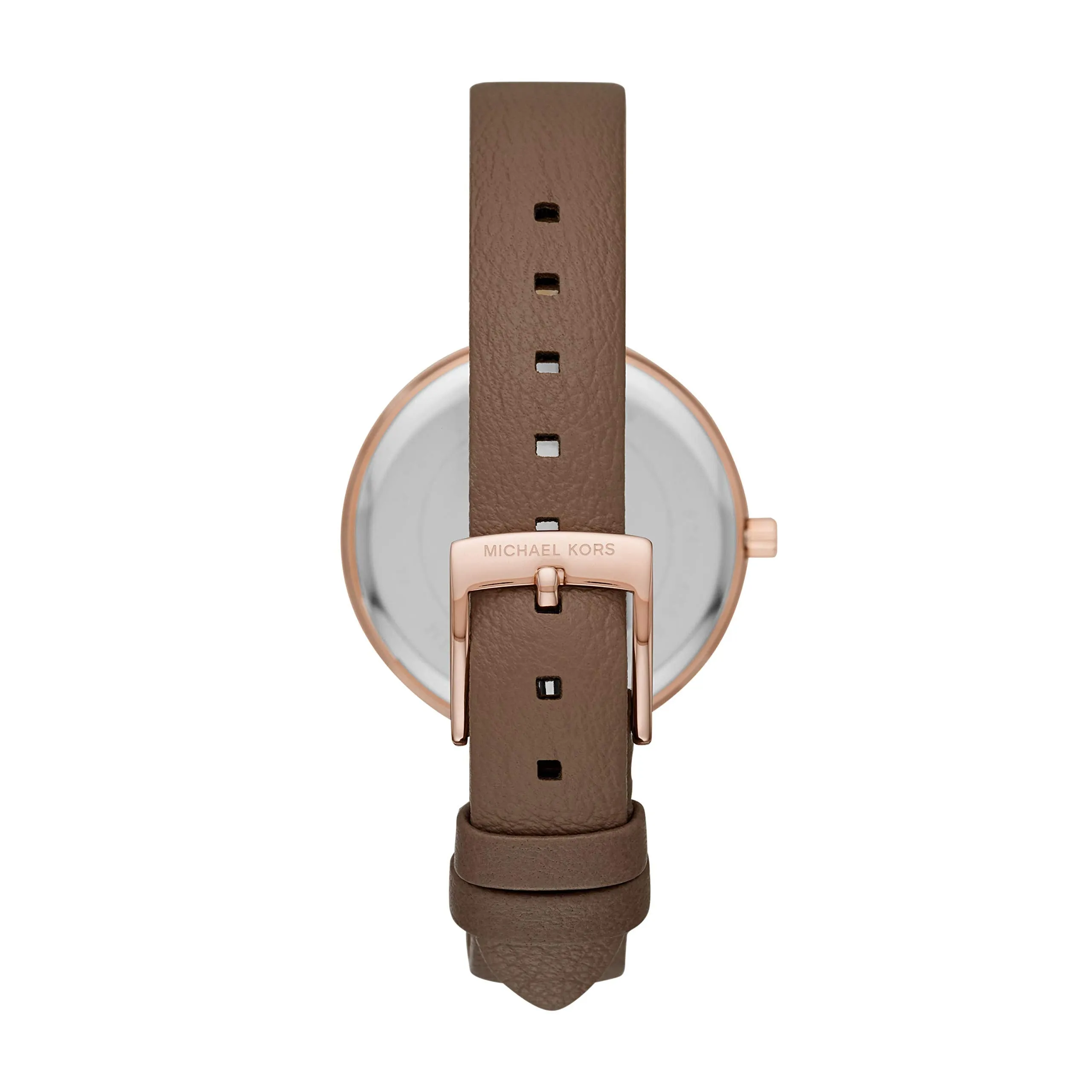 Michael Kors Women's Maci Three-Hand Truffle Leather Watch