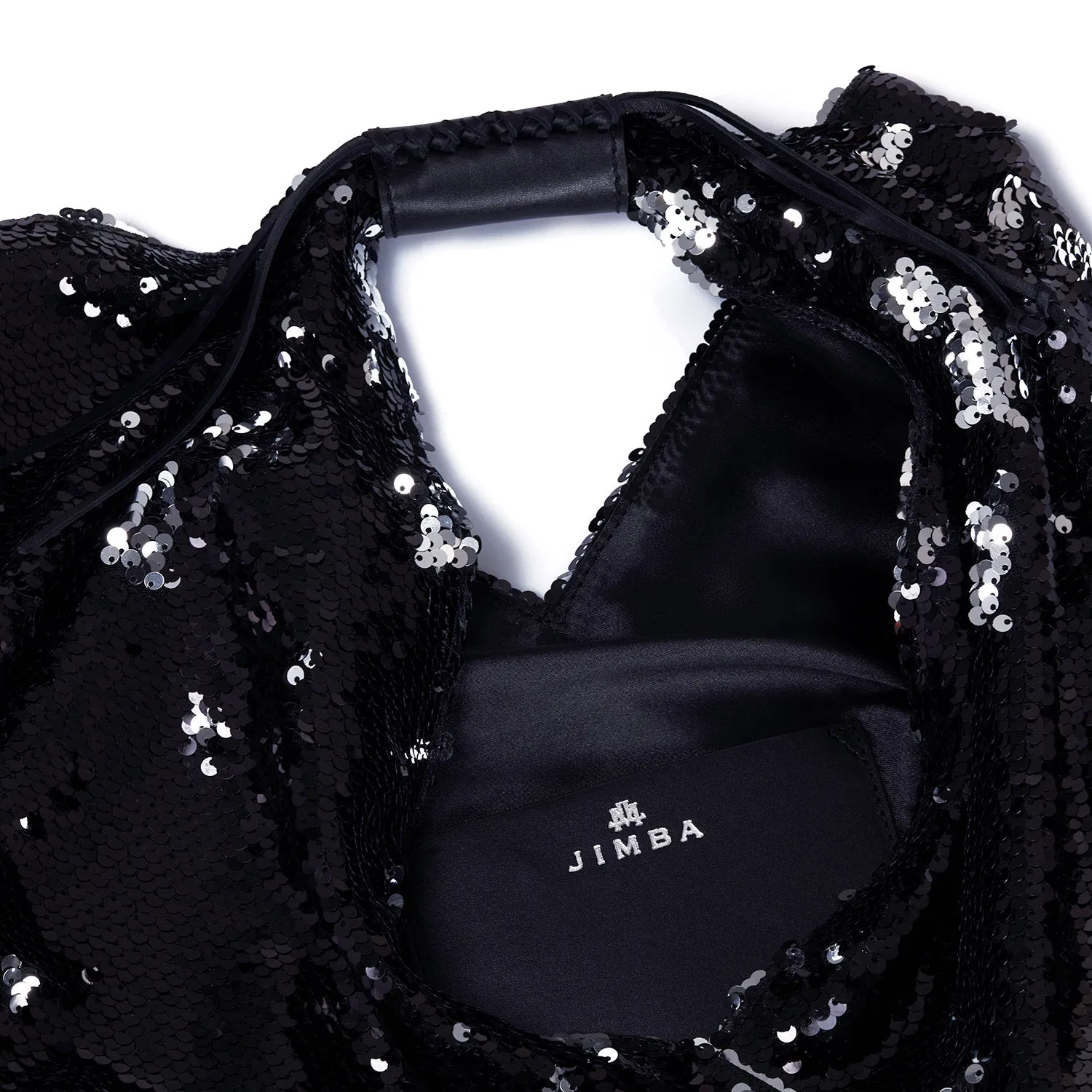 Mini Agnes In Black/ Silver Sequin
