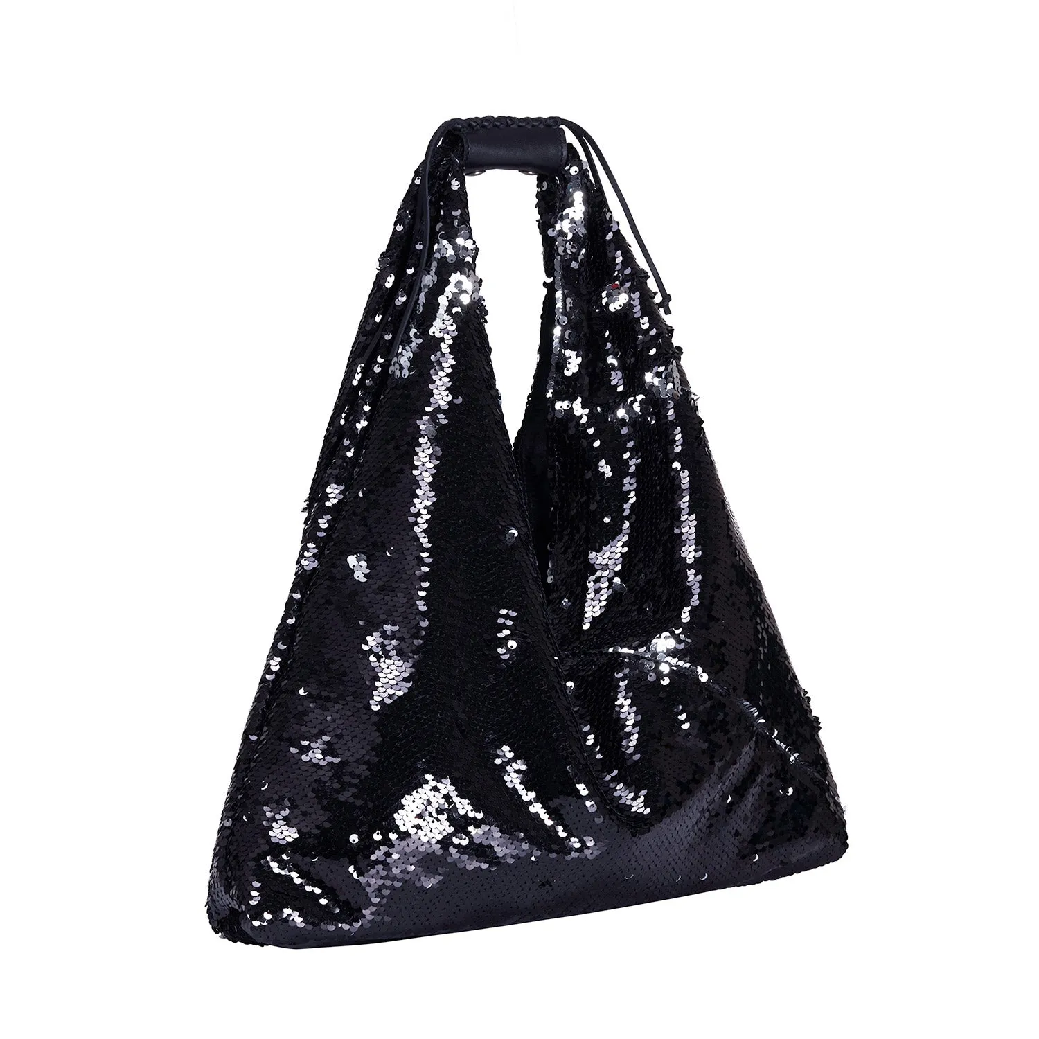 Mini Agnes In Black/ Silver Sequin