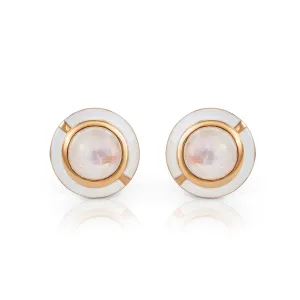 MINI GEO MOONSTONE EARRING