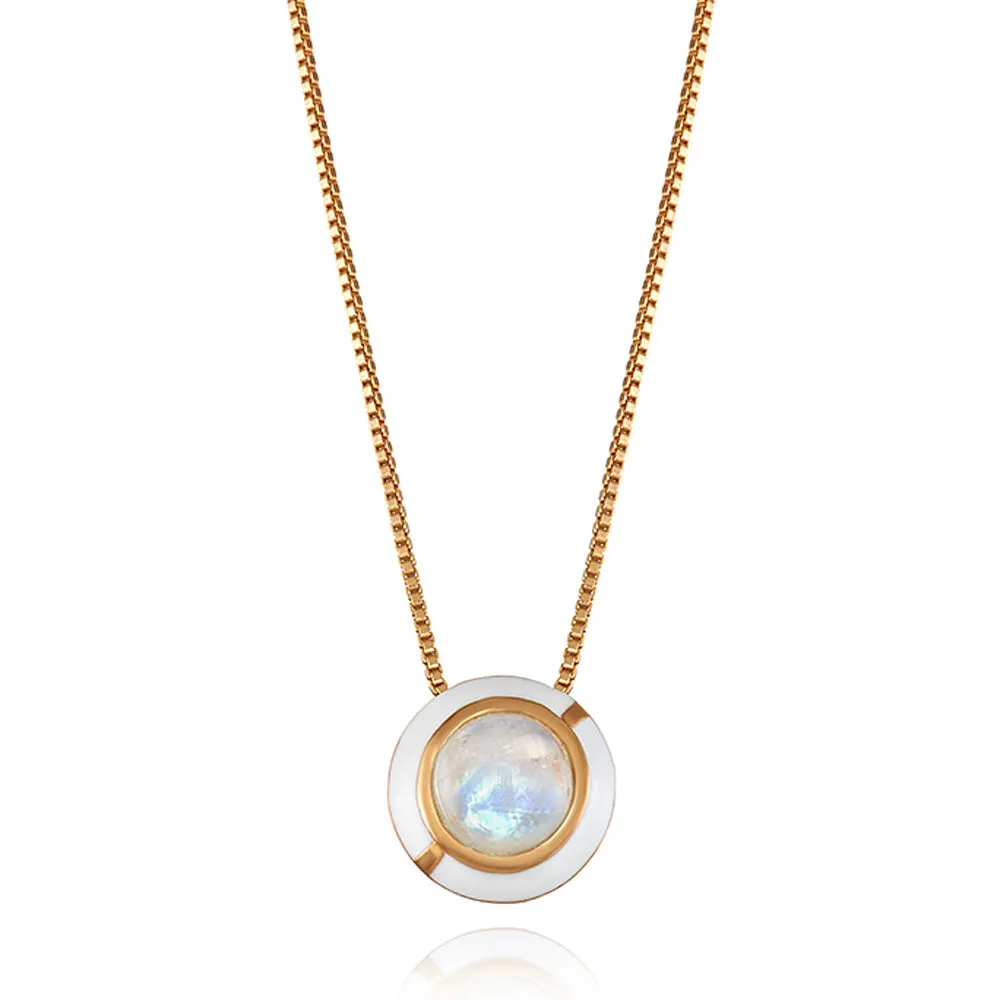 MINI GEO MOONSTONE PENDANT