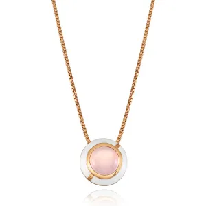 MINI GEO PINK CHALCEDONY PENDANT