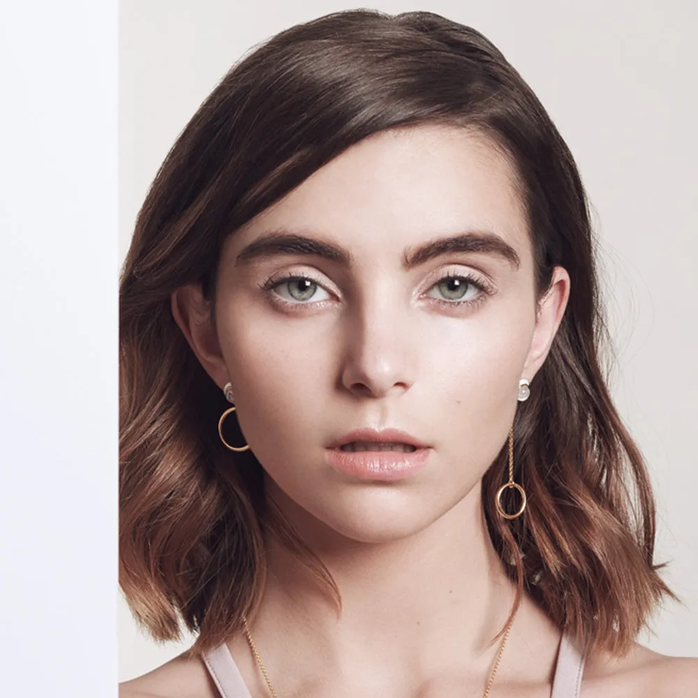 Mismatched MINI GEO MOONSTONE EARRING