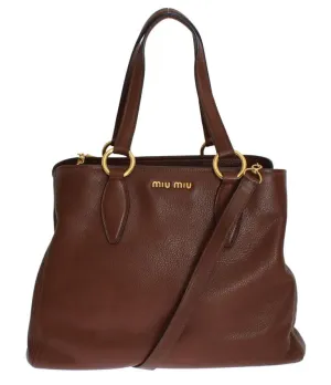 Miu Miu Vitello Diano Leather Handbag ON SALE