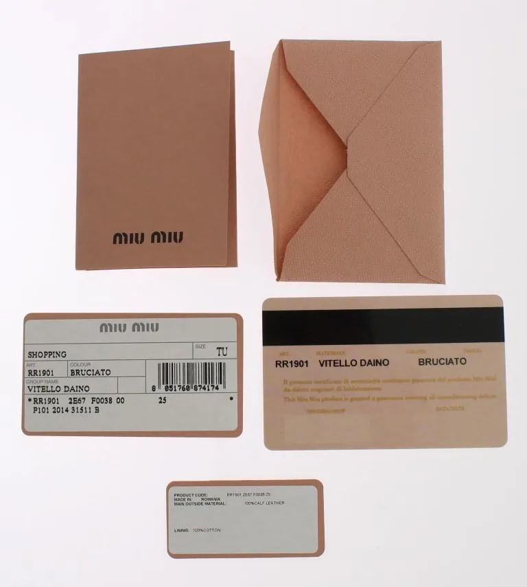 Miu Miu Vitello Diano Leather Handbag ON SALE