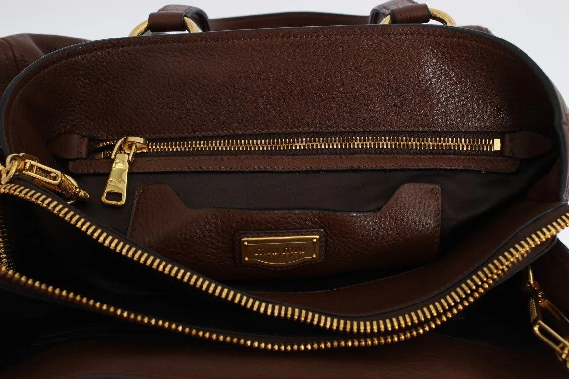 Miu Miu Vitello Diano Leather Handbag ON SALE